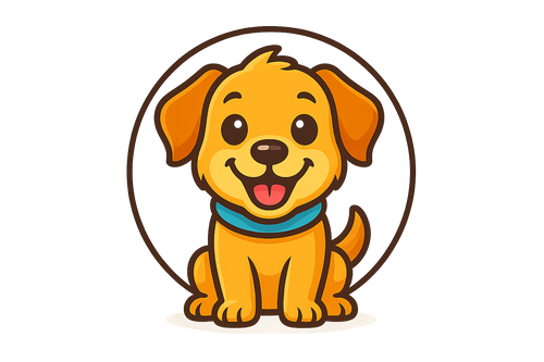 design me a cute dog logo with color for my shopify store